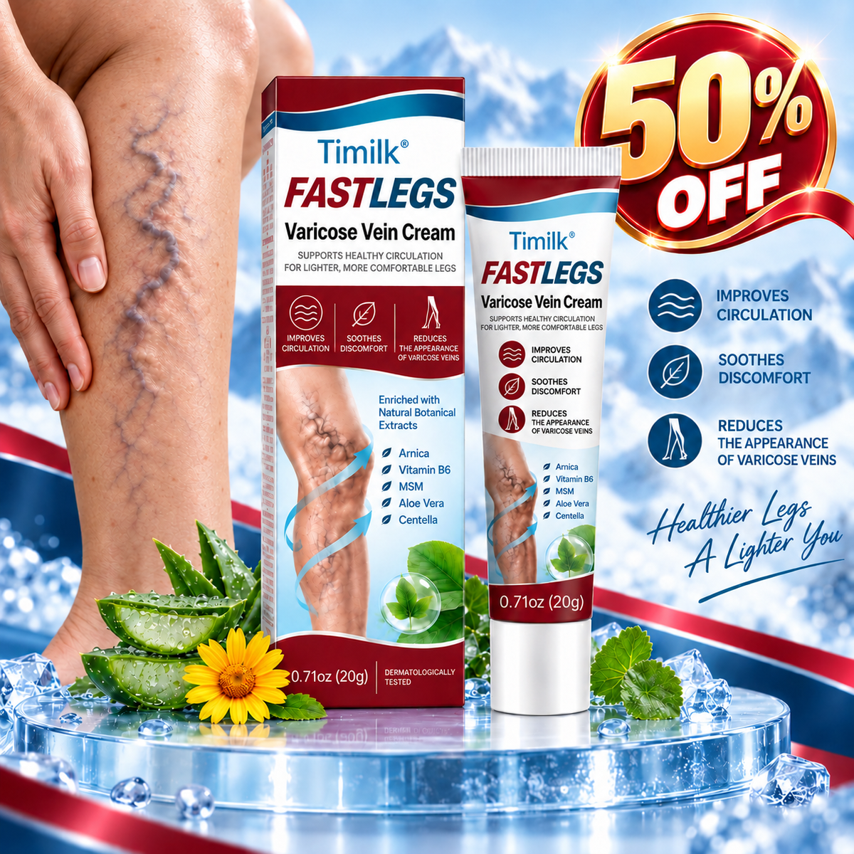 Timilk® FASTLEGS Varicose Vein Cream