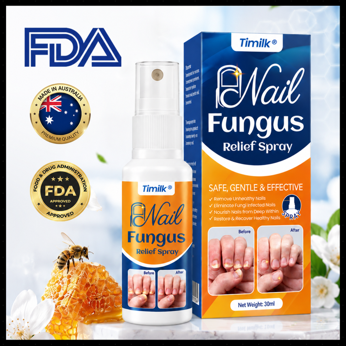 Timilk® Nail fungus relief spray